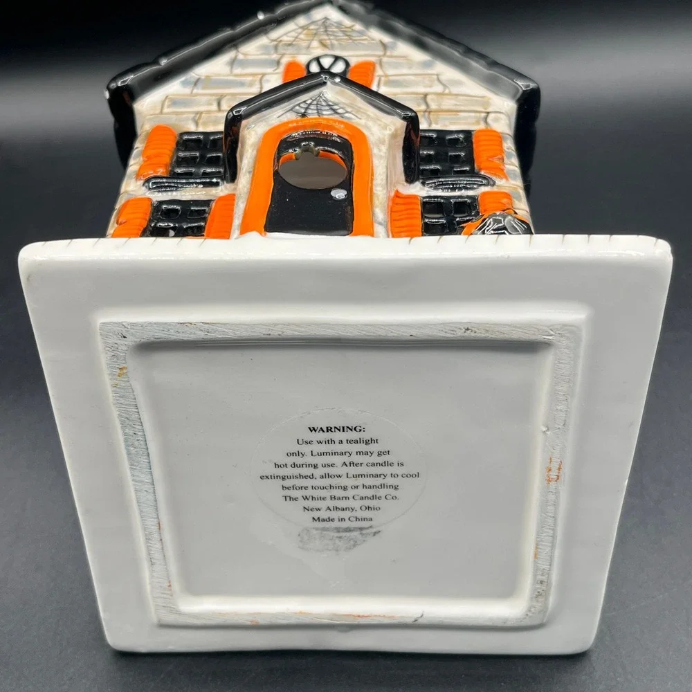 Bath & Body Works Halloween Haunted House Ceramic Tealight Luminary 6.5